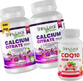 Cherry Calcium Citrate 600mg 120 Tablets & Strawberry CoQ10 100mg 30 Tablets Chewable Supplements A63670
