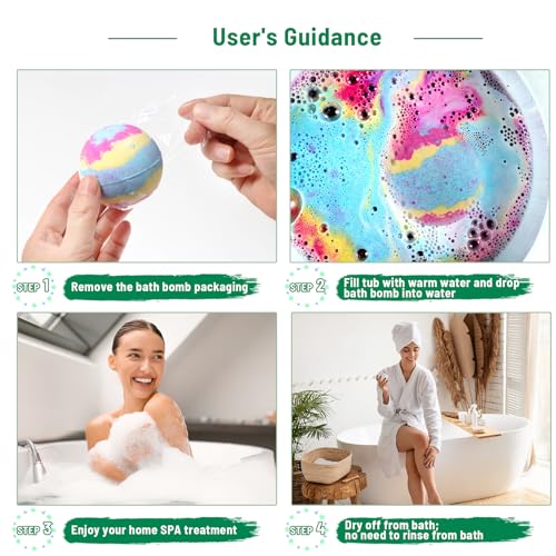 12 Pc Handmade Bath Bombs with Sea Salt Cocoa & Shea Butter J7021
