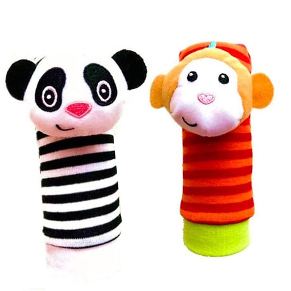 4 PCS Baby Wrist Rattle and Foot Finder Toy Set E55441
