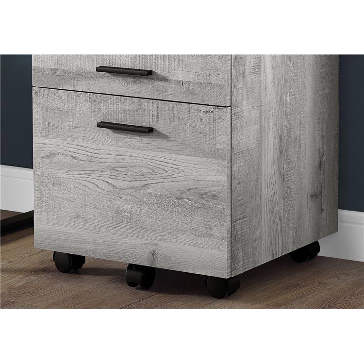 Grey Particle Board and MDF Filing Cabinet with 3 Drawers X95863