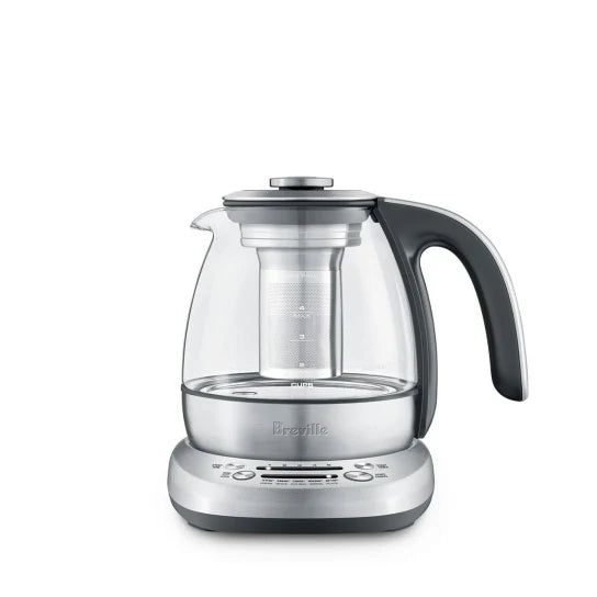 1.0L Brushed Stainless Steel and Glass Compact Kettle S137791