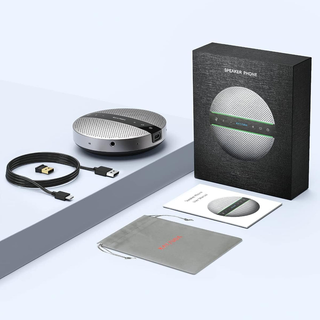 Bluetooth Speakerphone with 6 Microphones, 18H Call Time, Bluetooth 5.0 V466