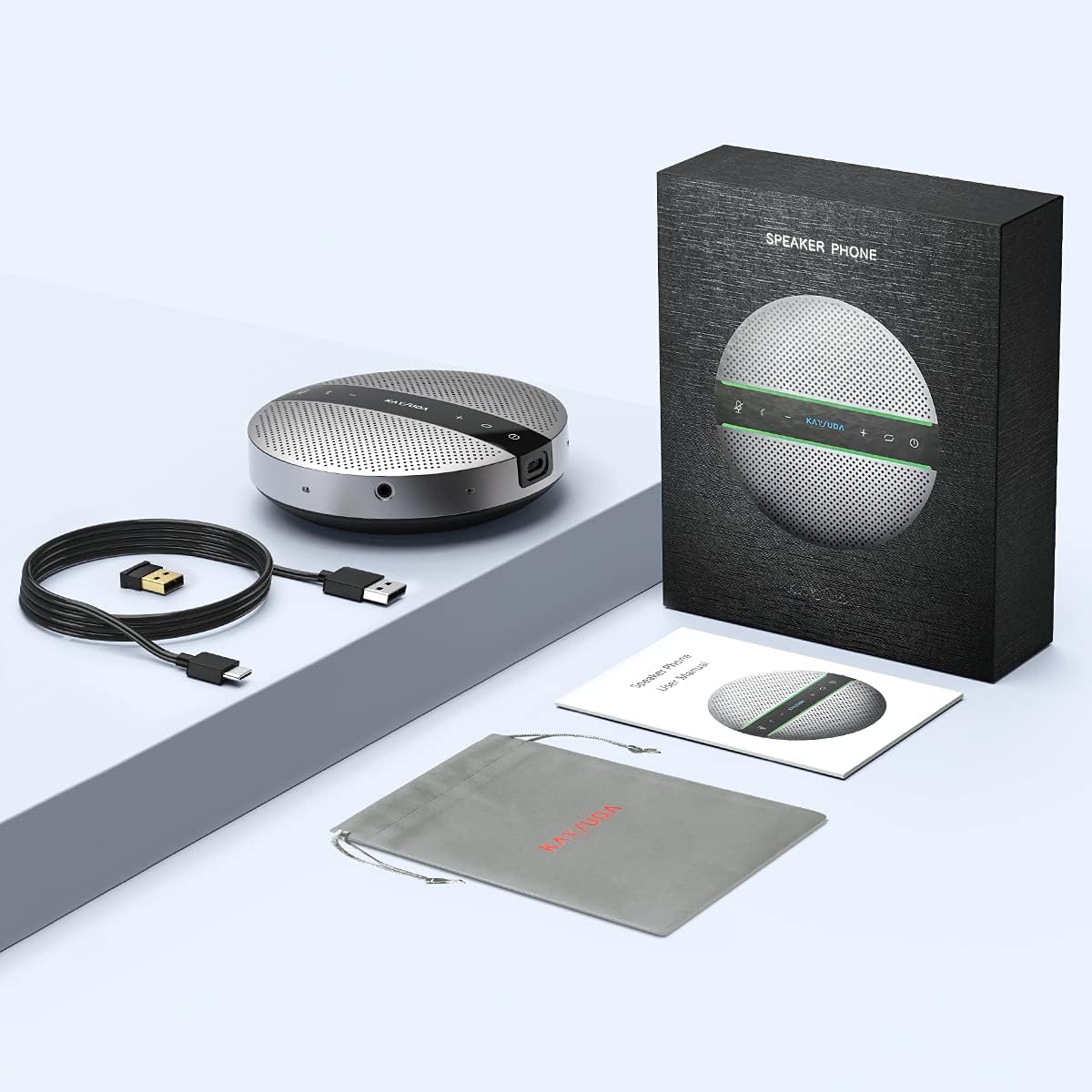 Bluetooth Speakerphone with 6 Microphones, 18H Call Time, Bluetooth 5.0 V466