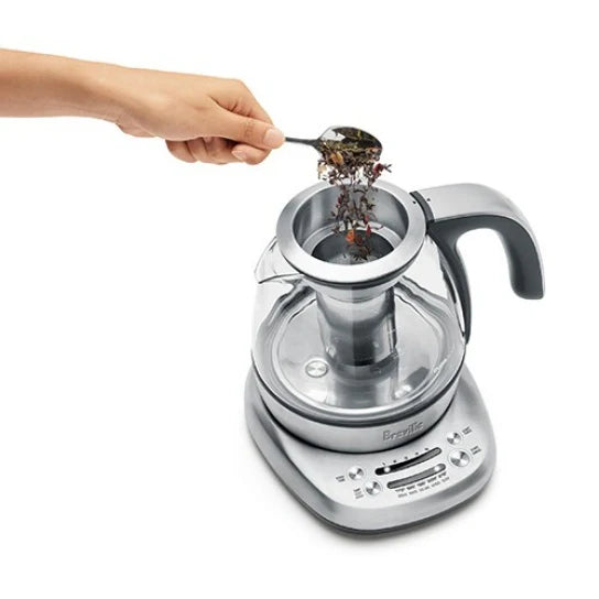 1.0L Brushed Stainless Steel and Glass Compact Kettle S137791