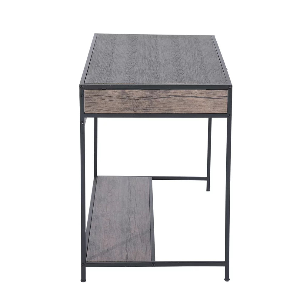 Computer Desk with Drawers and Shelf F687