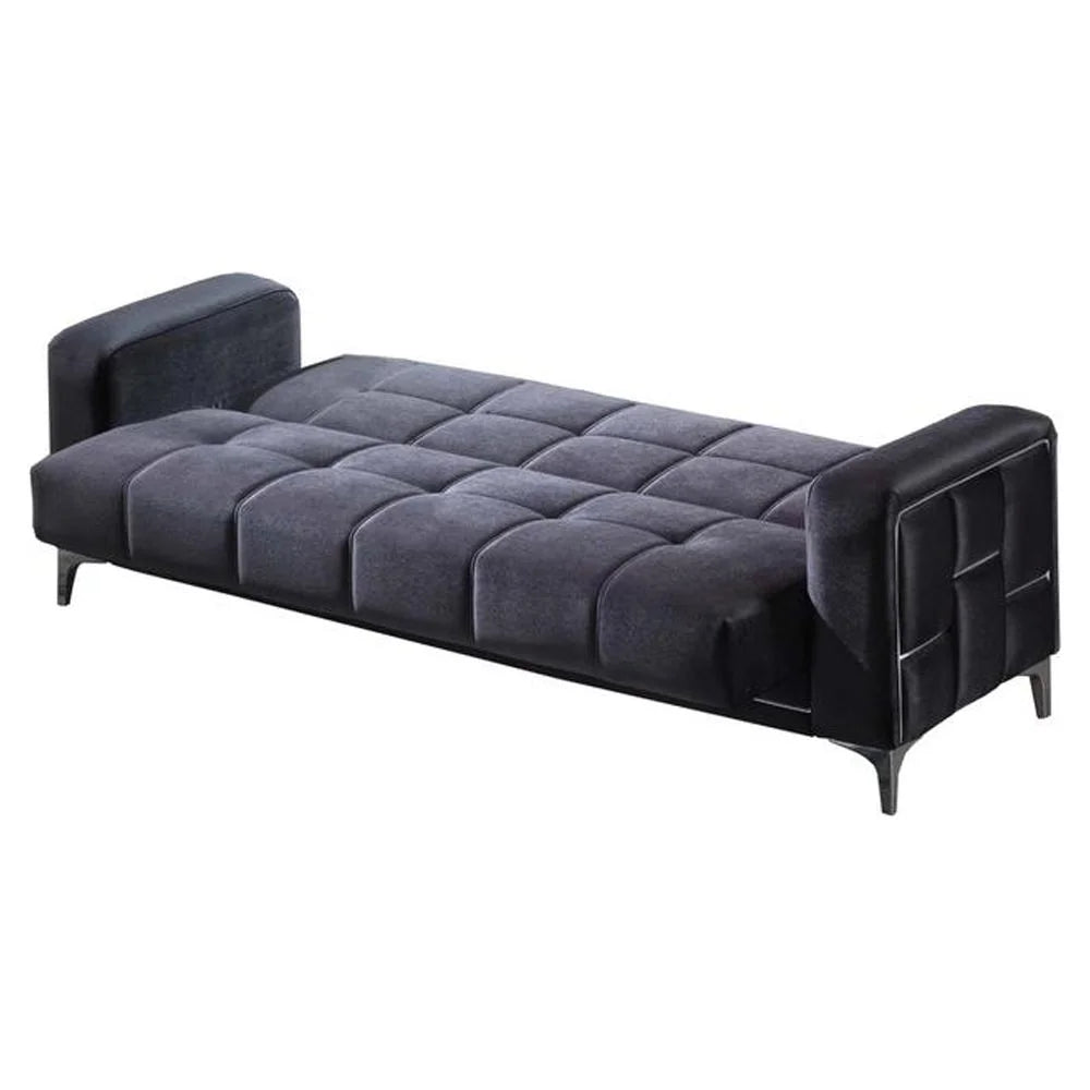 Anthracite Convertible Sleeper Loveseat W637