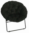 Round Pad Dish Chair, Black F23265