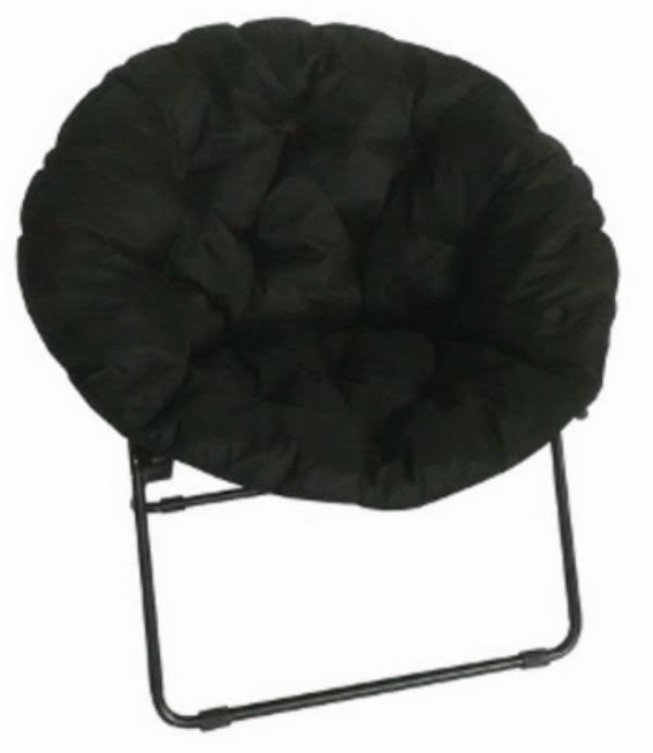 Round Pad Dish Chair, Black F23265