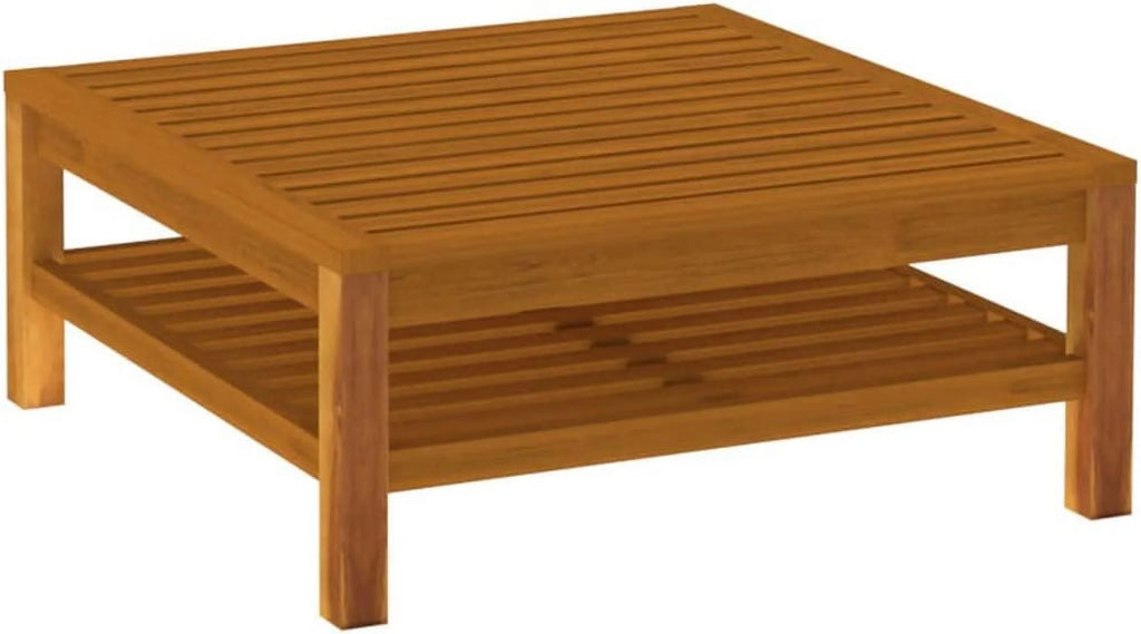 Acacia Wood Patio Chairs with Tea Table and Cushions B756