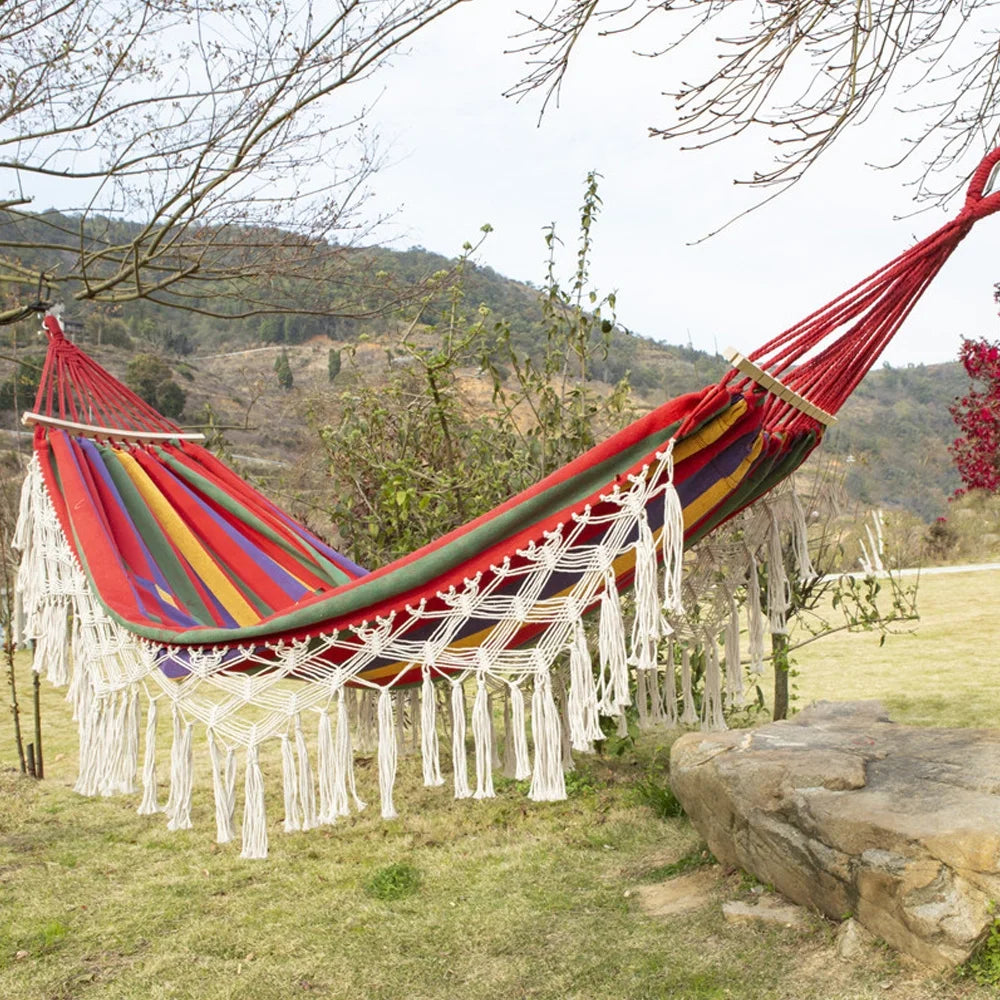 Double Macrame Hammock Swing Bed M386414