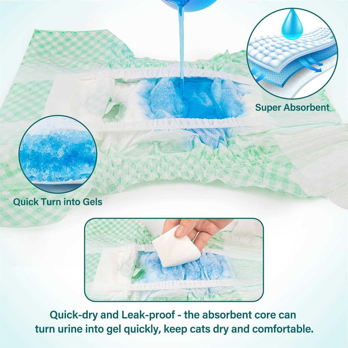 Soft Disposable Female Cat & Dog Diapers J105