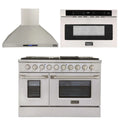 48 in. Natural Gas Range, Range Hood & Microwave Drawer Package X674