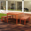 3 Piece Eucalyptus Rectangular Patio Dining Set P616