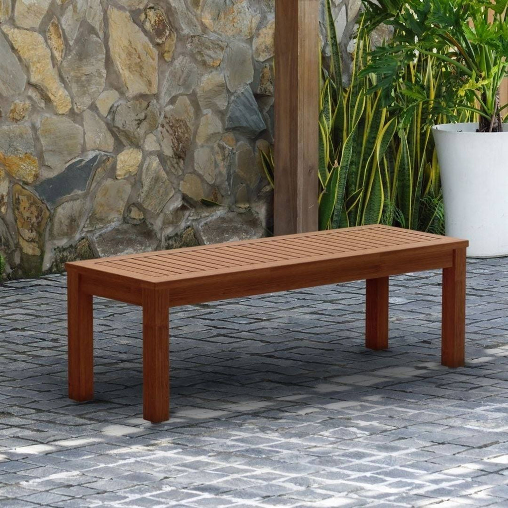 3 Piece Eucalyptus Rectangular Patio Dining Set P616