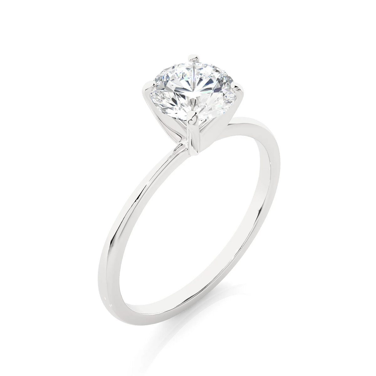 14k White Gold Solitaire Engagement Ring J80700