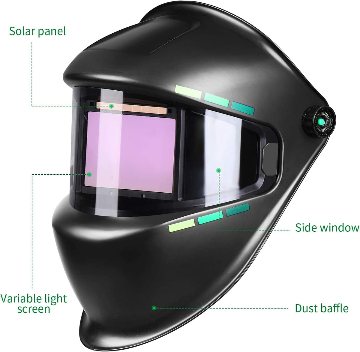 Welding Helmet Solar Auto Darkening 4 Arc Sensors Shade 3/5-9/9-13 Pack of 2 E169763