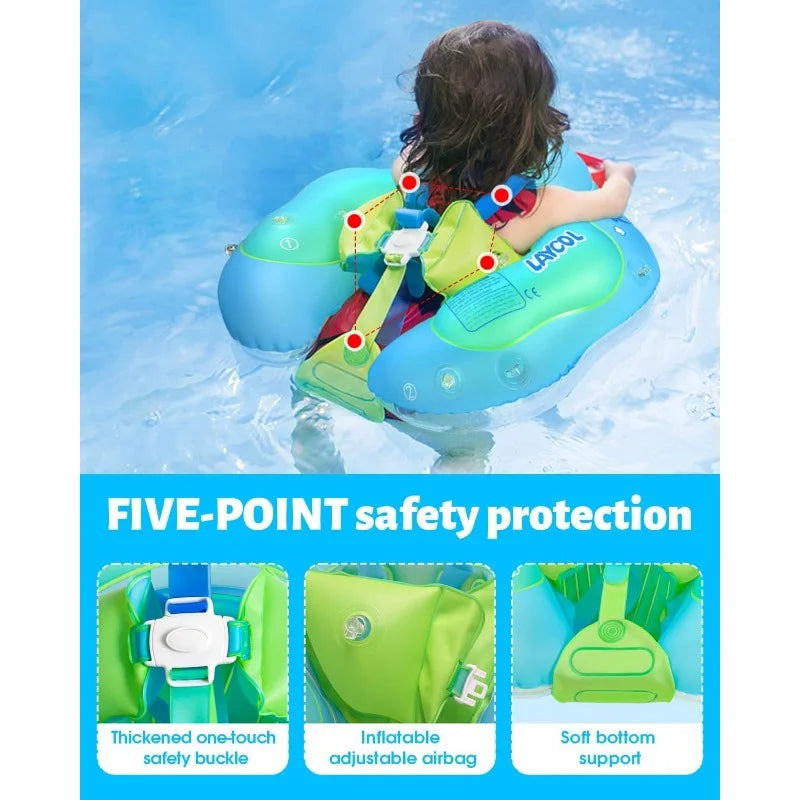 Inflatable Baby Swimming Pool Float Ring with Sun Protection Canopy C232