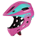 Kid Bike Full Face Helmet with Taillight and Detachable Chin Guard W7126