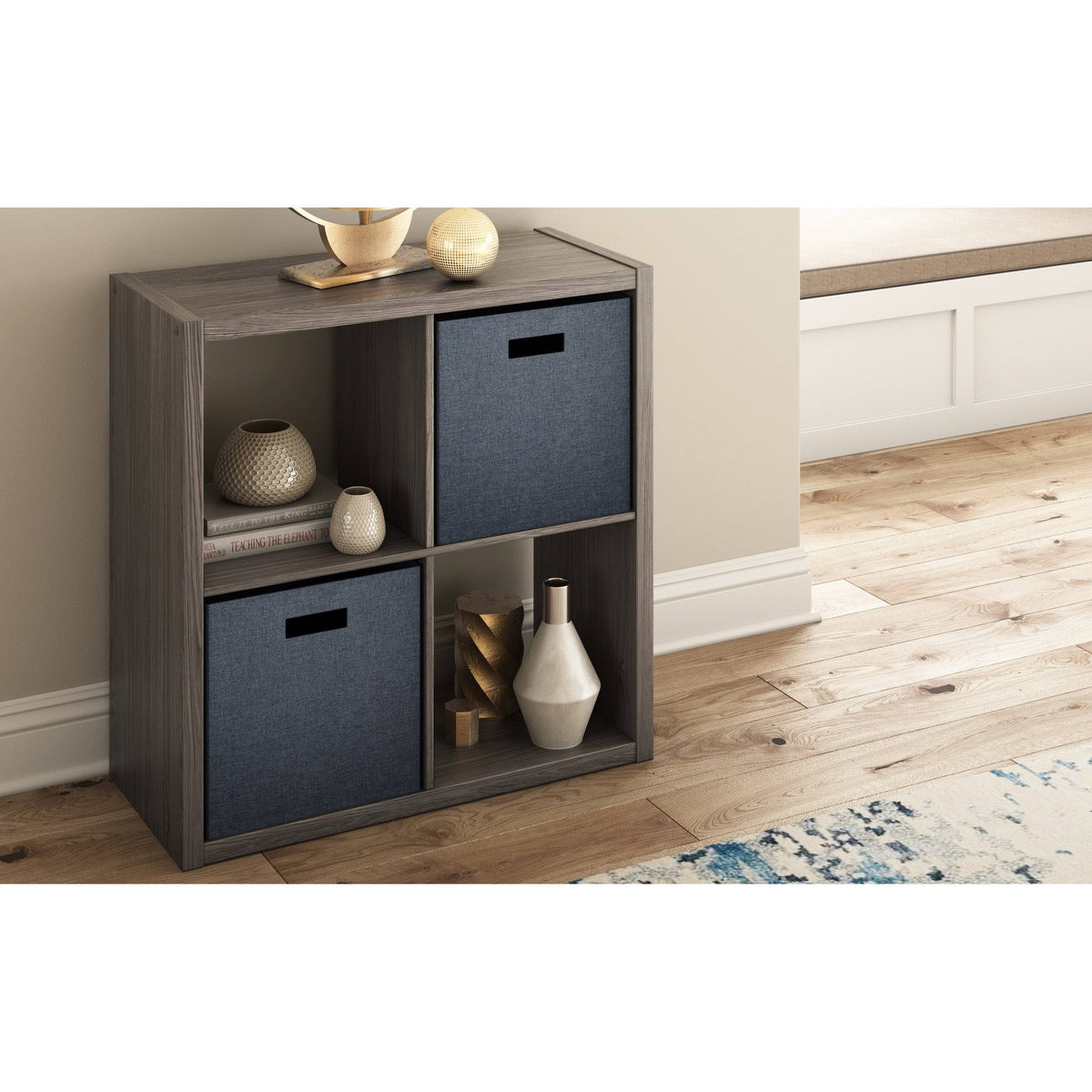 Bleached Brown Cube Bookcase R359018