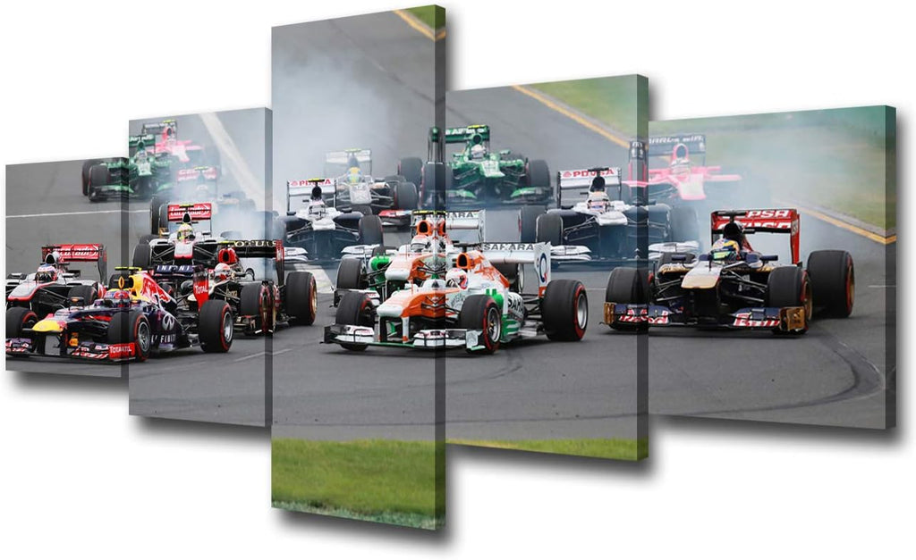 Racing Car Canvas Wall Art 60''Wx32''H Pack of 2 R1574
