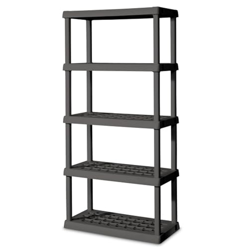 5-Shelf Plastic Storage Shelves P5990