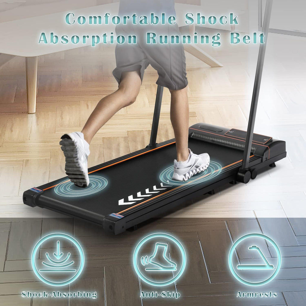 2 in 1 Under Desk Folding Electric Treadmill with LED Display V1865