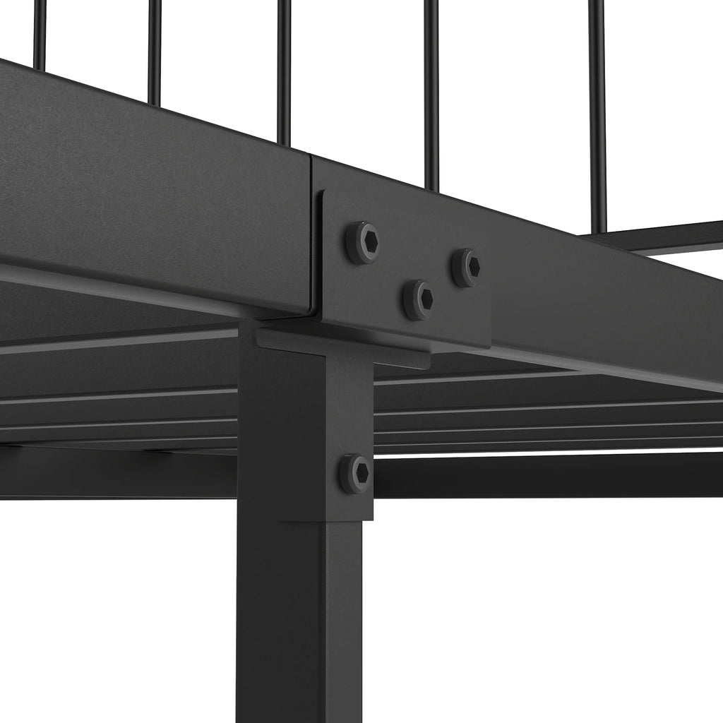 Queen Metal Platform Bed Frame with Headboard and Footboard E530