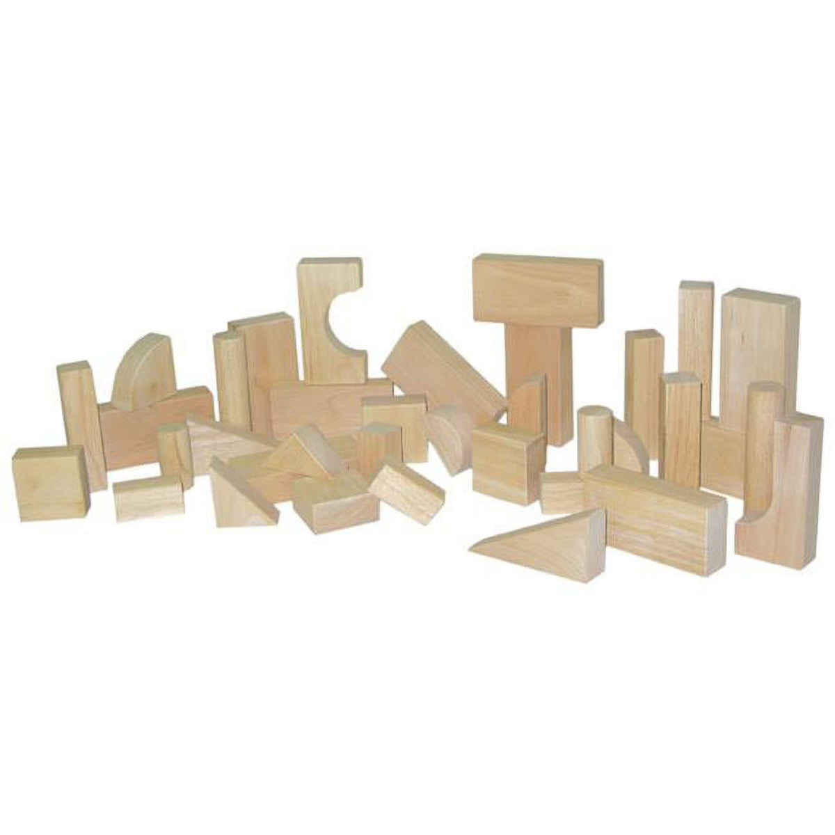 13 Shapes 36 Pieces Hard Maple Blocks Toddler Set X33948