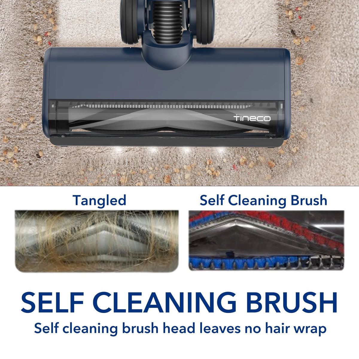 Cordless Stick Vacuum Cleaner with ZeroTangle Brush Head I7050