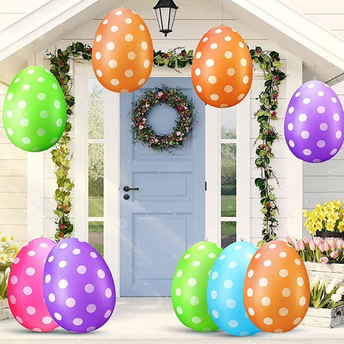 Colorful 16" Inflatable Easter Balls S73856