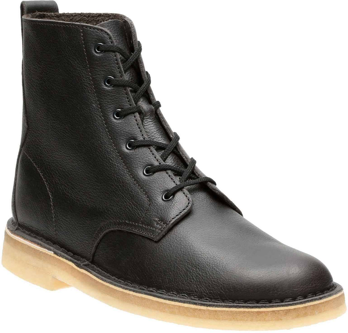Charcoal Leather Desert Boots Q4739