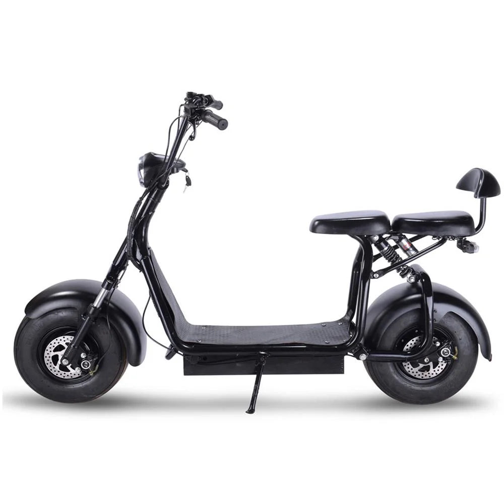 60V 18ah Electric Scooter with Seat, 25Mph, 23 Miles Range, Black K146577