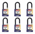 Keyed Padlock with Shackle, Pack of 6 Q56167
