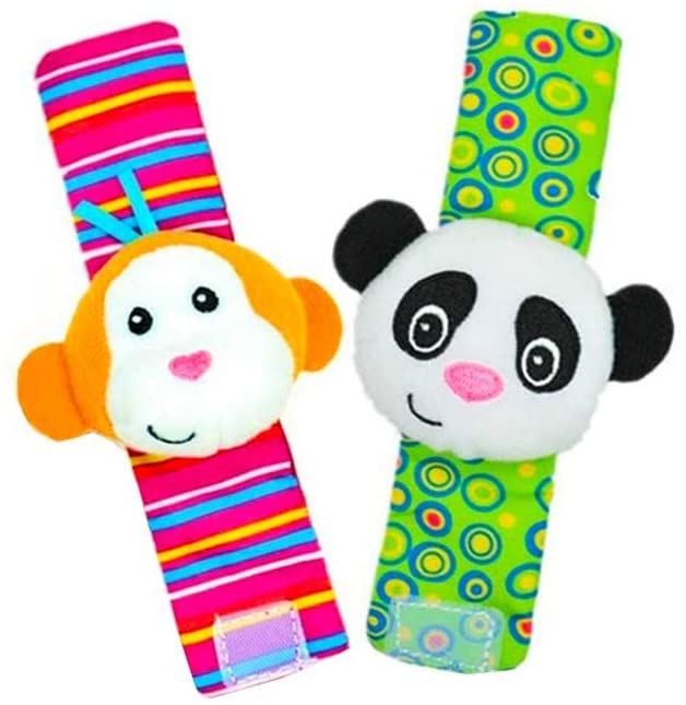 4 PCS Baby Wrist Rattle and Foot Finder Toy Set E55441