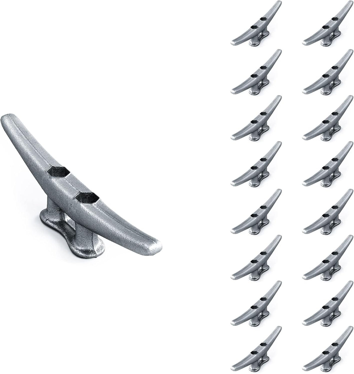 8 Dock Cleats Rough Cast Hot Dipped Galvanized Iron B6393