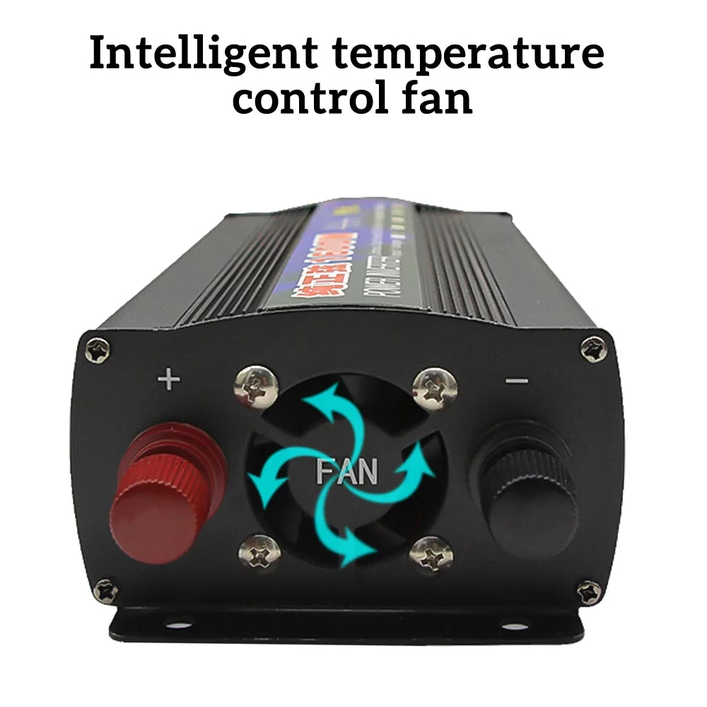 2000 Watts Pure Sine Wave Power Inverter DC 12V to AC 110V with LED Display O671