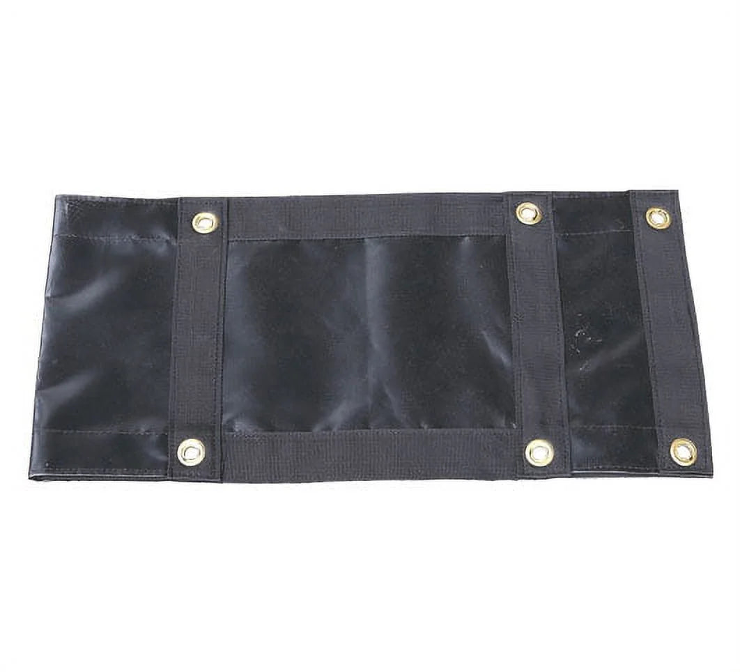 Black Asphalt Vinyl Dump Truck Tarp with Double Pocket & Grommets N4482