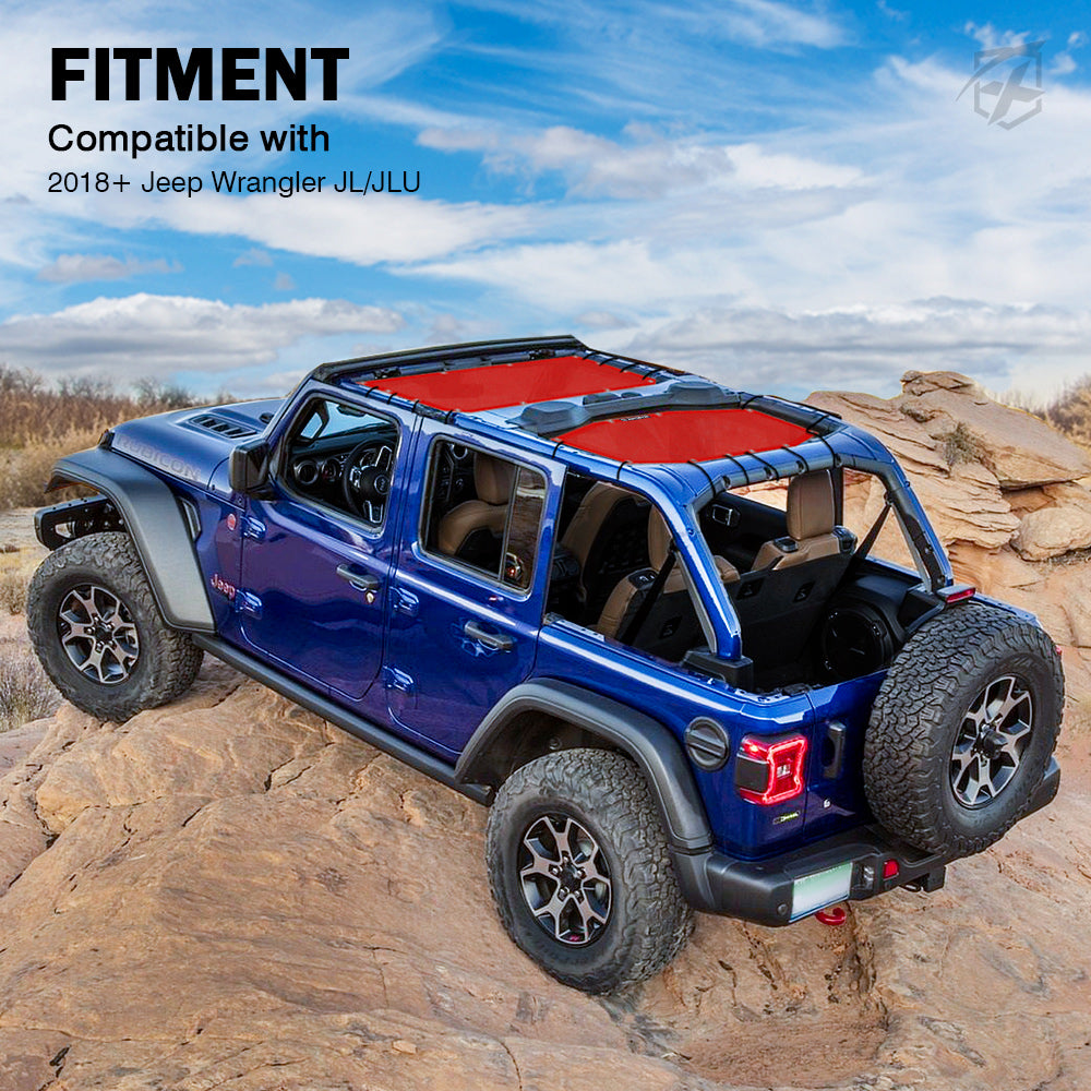 Sunshade Canopy for Jeep Wrangler JLU, PVC Material G81743