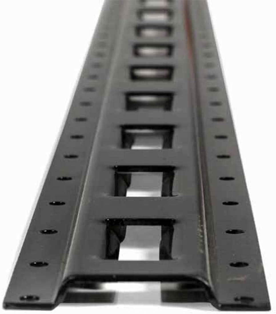 Black Powder Coated Steel E Track Tie-Down Rail T358