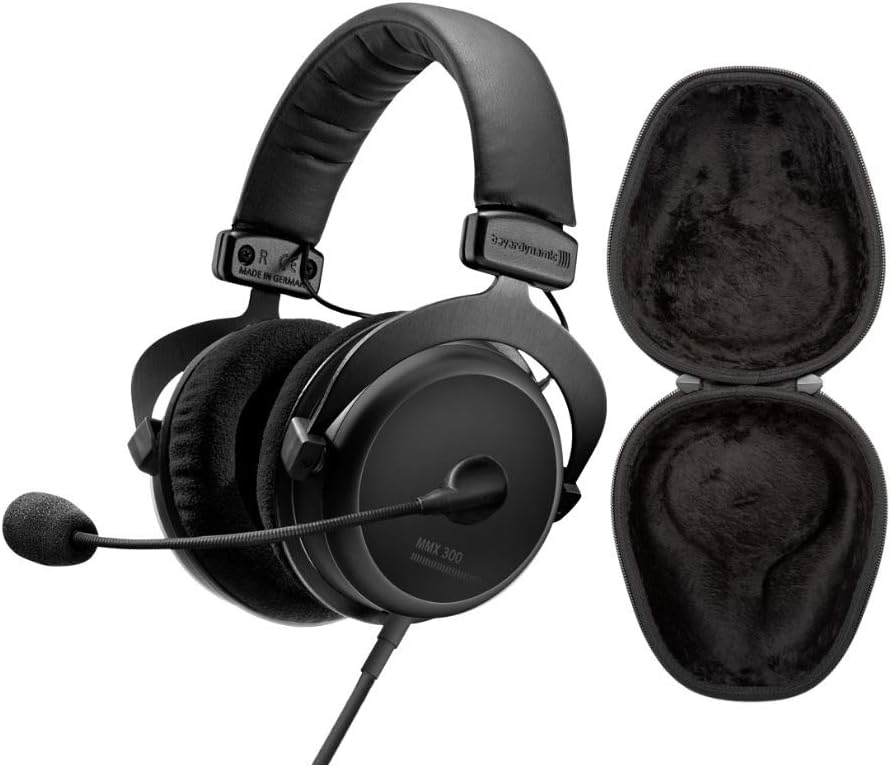 MMX 300 2nd Generation Gaming Headset with Detachable Cable and Hard Shell Headphone Case Bundle P7552