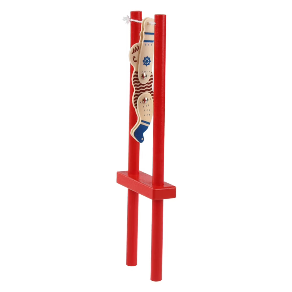 Wooden Acrobatic Monkey Hand Control String Gymnastic Man Wood Sensory Fidget Game K856663