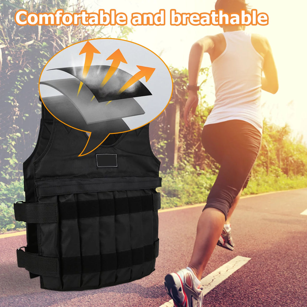 44 lb Adjustable Breathable Weighted Vest E16021