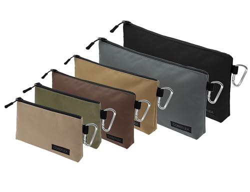 Heavy Duty Tool Pouch with YKK Zipper 6 Pack Large 12inch F3350