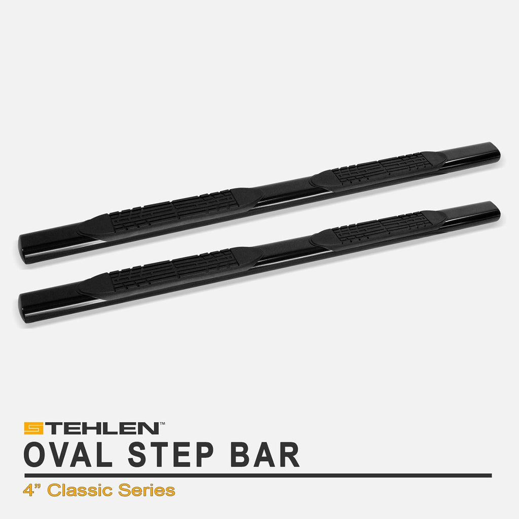4 Oval Side Step Nerf Bars Black G6872