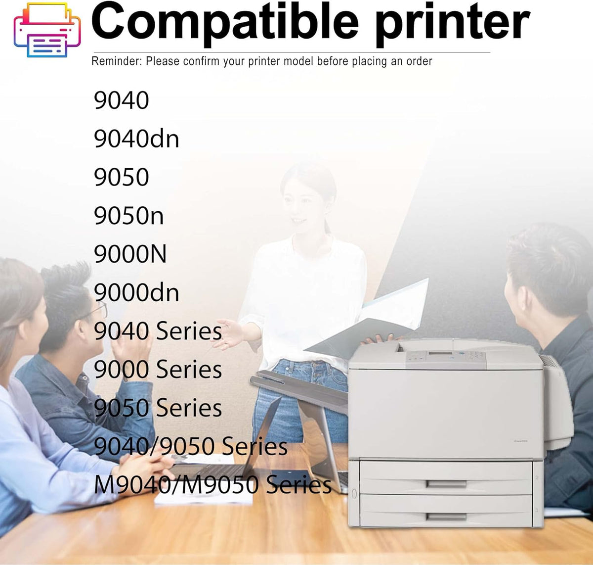 Black High Yield Toner Cartridge for HP 9040 9050 Printers W328495