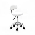 White Adjustable Drafting Chair with Foot Rest B10616