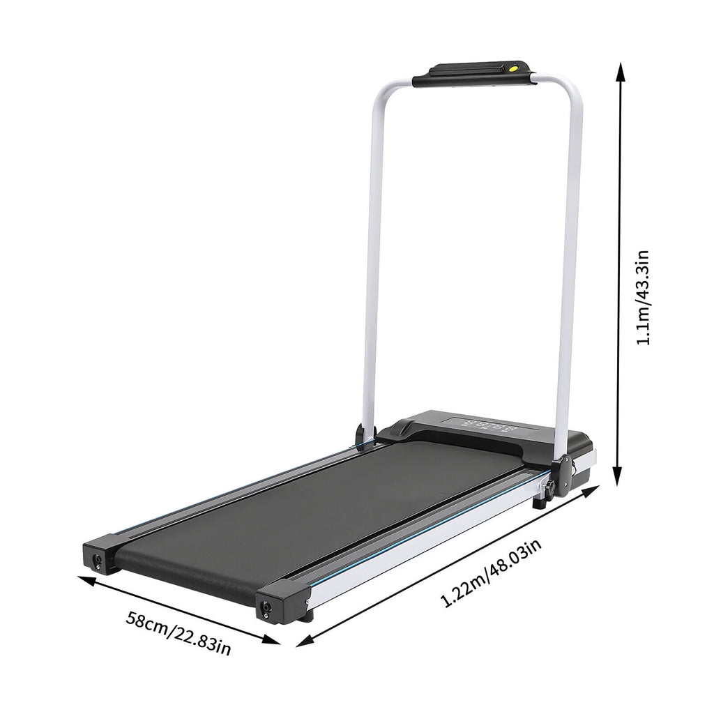 2 In 1 Electric Treadmill Walking Pad with Remote Black F26698