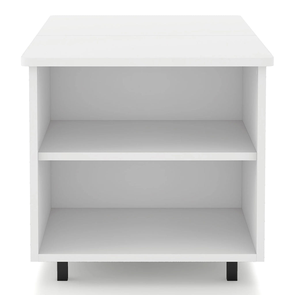 White Lift Top Storage Coffee Table with LED Light T7394