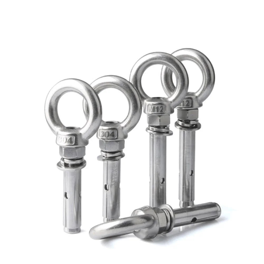 304 Stainless Steel M6x80mm 4pcs Eye Bolt M37933