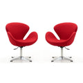 Wool Blend Adjustable Swivel Chair Set of 2 Q4598